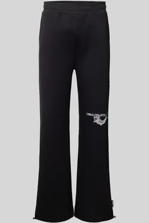 Carlo Colucci Oversize Fit Sweatpants mit Label-Print in , Größe S