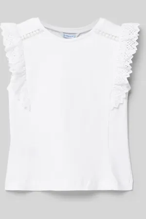 Mayoral T-Shirt mit Spitzenbesatz in , Größe 110