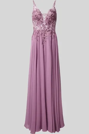 Luxuar Abendkleid mit floralen Stickereien in , Größe 46
