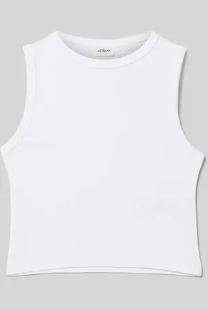QS by s.Oliver Regular Fit Tanktop aus Viskose-Mix in Ripp-Optik in , Größe 146