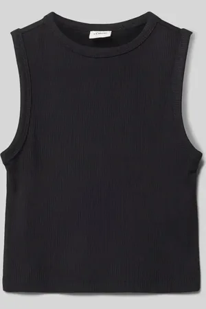 QS by s.Oliver Regular Fit Tanktop aus Viskose-Mix in Ripp-Optik in , Größe 146