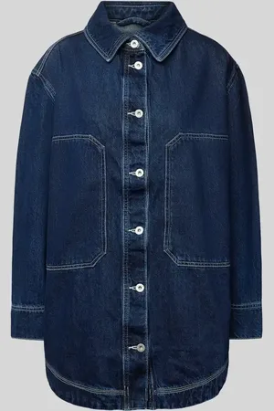 Hugo Blue Relaxed Fit Jeansjacke mit Knopfleiste Modell 