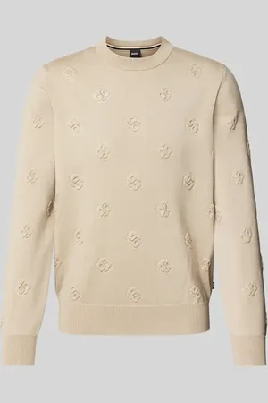 HUGO BOSS Strickpullover mit Rundhalsausschnitt Modell 