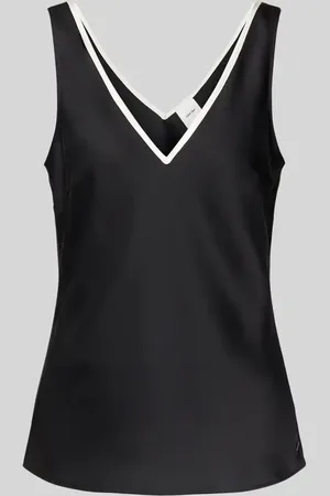 Calvin Klein Regular Fit Blusentop mit V-Ausschnitt in , Größe 34