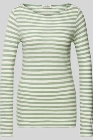 Marc O’ Polo Langarmshirt aus Baumwoll-Slub-Jersey mit Streifenmuster in , Größe L