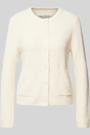 Marc O’ Polo Slim Fit Cardigan aus weichem Bouclé-Baumwoll-Mix in , Größe L