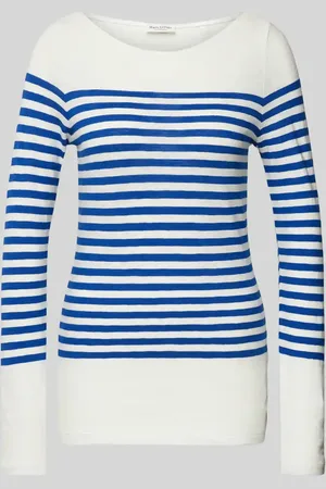 Marc O’ Polo Langarmshirt aus Baumwoll-Slub-Jersey mit Streifenmuster in , Größe L