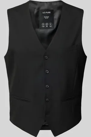 QS by s.Oliver Slim Fit Anzugweste mit kurzen Seitenschlitzen Modell 