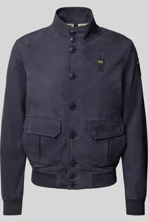 Blauer Blouson mit Stehkragen Modell 