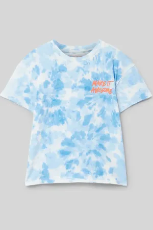 TOM TAILOR Oversized T-Shirt in Batik-Optik in , Größe 104
