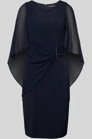 Vera Mont Knielanges Cocktailkleid mit seitlicher Raffung in , Größe 38