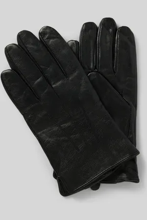 Eem Lederhandschuhe mit Ziernähten in , Größe L