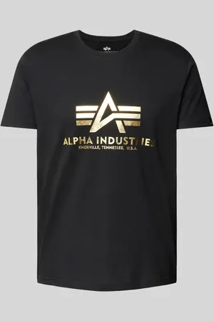 Alpha Industries T-Shirt mit Label-Print in , Größe S