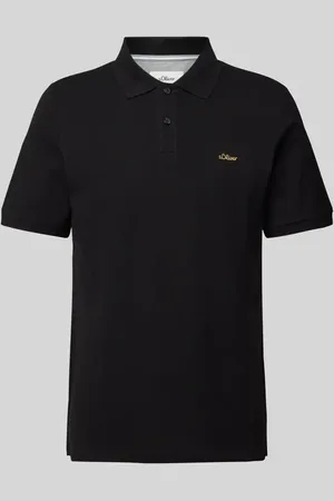 QS by s.Oliver Regular Fit Poloshirt aus reiner Baumwolle mit Label Stitching in , Größe 3XL
