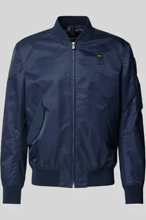 Blauer Jacke mit Reißverschluss Modell 