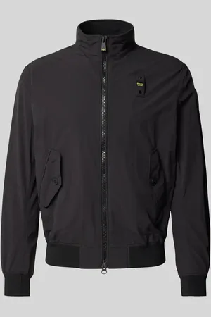 Blauer Jacke mit Stehkragen Modell 