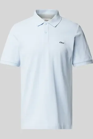 QS by s.Oliver Regular Fit Poloshirt aus reiner Baumwolle mit Label Stitching in , Größe 3XL