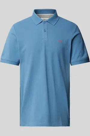 QS by s.Oliver Regular Fit Poloshirt aus reiner Baumwolle mit Label Stitching in , Größe 3XL