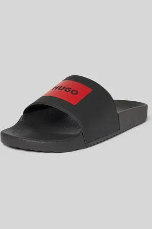 HUGO BOSS Slides mit Label-Print Modell 
