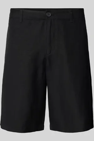 Armani Exchange Regular Fit Leinenbermudas mit Gürtelschlaufen in , Größe 32