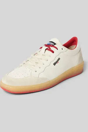 Blauer Sneaker mit Label-Print Modell 