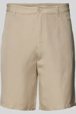 Armani Exchange Regular Fit Leinenbermudas mit Gürtelschlaufen in , Größe 31