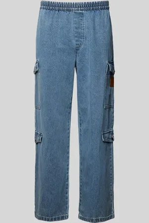 Armani Exchange Loose Fit Jeans mit Label-Patch in , Größe 31/32