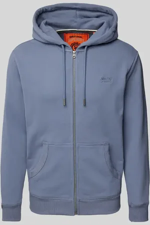 Superdry Sweatjacke mit Label-Stitching in , Größe XXL