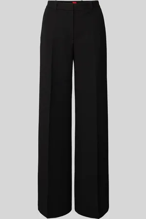HUGO BOSS Wide Leg Anzughose mit Bügelfalten Modell 