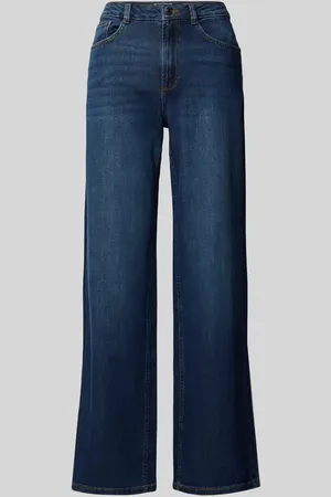 TOM TAILOR Relaxed Fit Wide Leg Jeans aus Baumwoll-Mix mit Kontrastnähten in , Größe 28/32