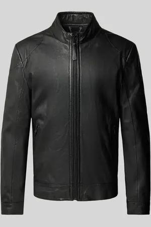 Gipsy Regular Fit Lederjacke mit Stehkragen Modell 