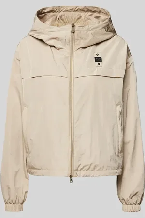 Blauer Jacke mit Zweiwege-Reißverschluss Modell 