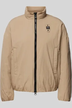Blauer Jacke mit Zweiwege-Reißverschluss Modell 