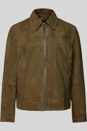 HUGO BOSS Lederjacke mit Kentkragen Modell 