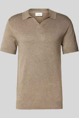 Lindbergh Slim Fit Poloshirt mit V-Ausschnitt Modell 