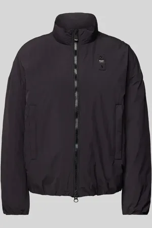 Blauer Jacke mit Zweiwege-Reißverschluss Modell 