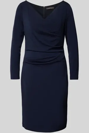 Vera Mont Knielanges Cocktailkleid mit Drapierungen in , Größe 42