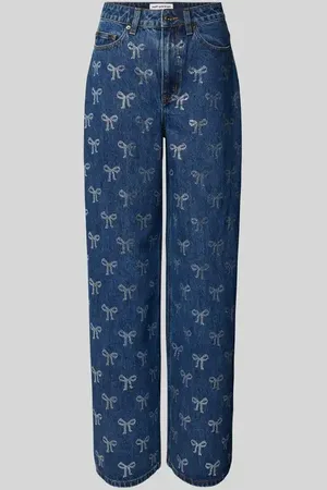 Self-Portrait Straight Fit Jeans aus reiner Baumwolle in , Größe 25