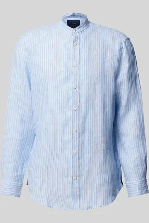 Christian Berg Regular Fit Leinenhemd mit Stehkragen in , Größe 3XL