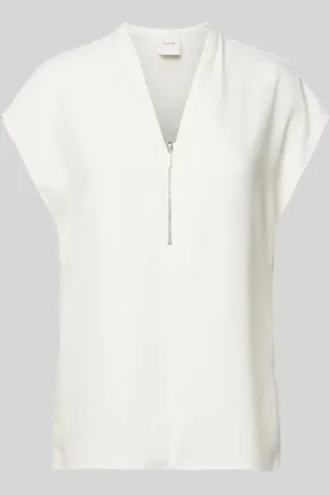 Calvin Klein Regular Fit Blusenshirt mit V-Ausschnitt Modell 