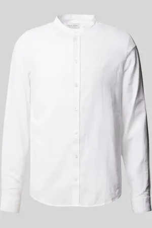 Casual Friday Regular Fit Leinenhemd mit Stehkragen Modell 