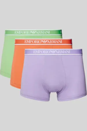 Emporio Armani Trunks mit elastischem Label-Bund im 3er-Pack in , Größe L