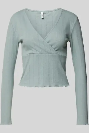 ONLY Slim Fit Langarmshirt aus Baumwoll-Mix Modell 
