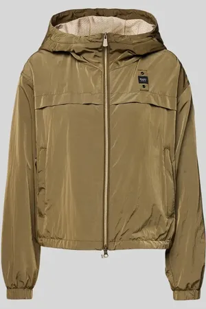 Blauer Jacke mit Zweiwege-Reißverschluss Modell 