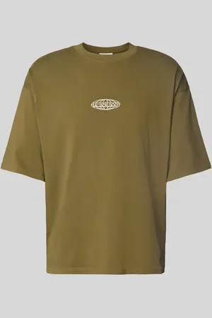 Review Oversized T-Shirt mit Label-Stitching in , Größe L