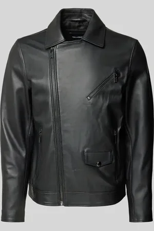 Karl Lagerfeld Lederjacke mit Reißverschlusstaschen in , Größe 48
