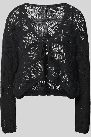 ONLY Cropped Strickjacke mit Lochstrickmuster Modell 