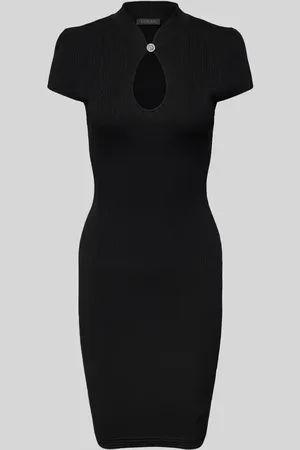 Guess Knielanges Kleid mit Schlüsselloch-Ausschnitt Modell 
