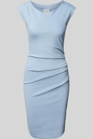 Kaffe Knielanges Kleid mit seitlicher Raffung Modell 