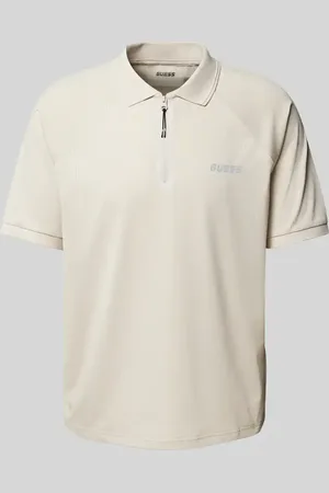 Guess Regular Fit Poloshirt mit Reißverschluss Modell 